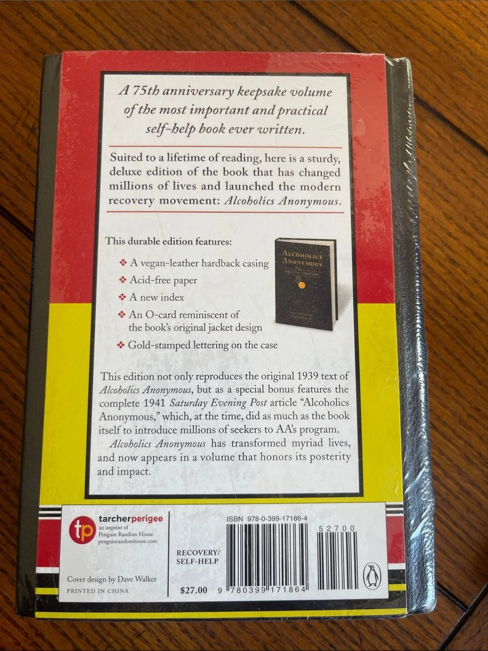 Brand New ALCOHOLICS ANONYMOUS Book 75th Anniversary Deluxe Vegan Leather Bound